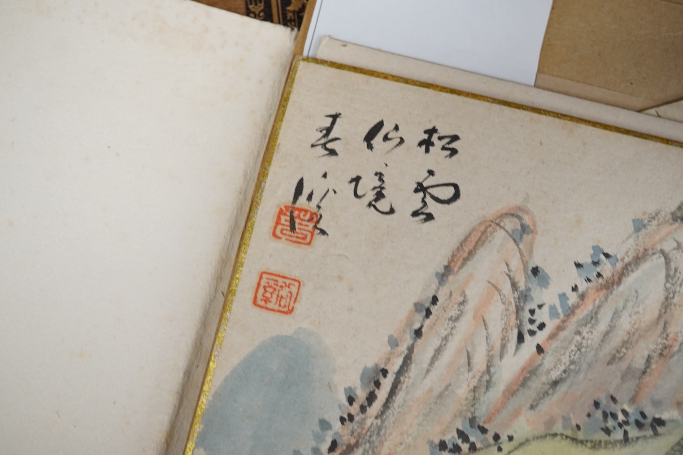 A folio of Chinese and Japanese ink and colour paintings